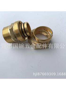 铜巨国厂家直销32*M外丝直接NGP卡套式管件太阳能铝塑1管铜接头