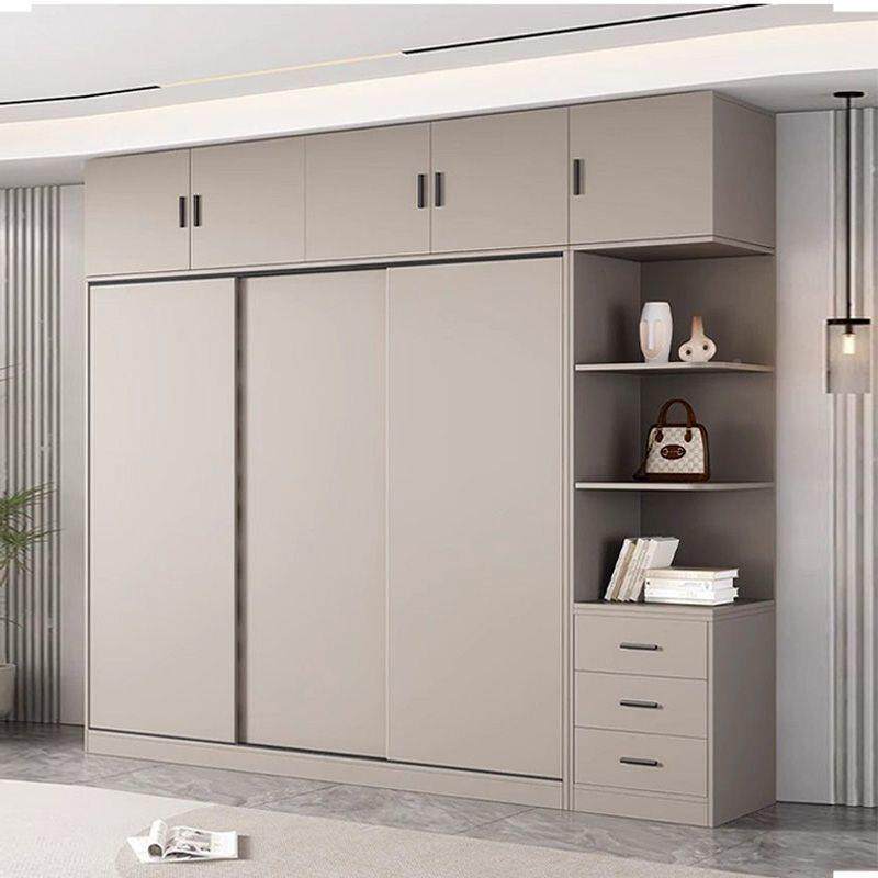 全木推拉实NHY门衣柜家用卧室结门实耐用租房简易小型户推拉移门