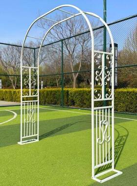 欧式铁拱门爬藤花架户装饰D31612花艺园月季支外架庭院植物架菜花