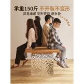 波纹桌BTF渐变头纹亚克力高透明腿桌角岛水台餐桌悬浮石支架工厂