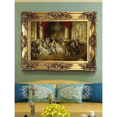 复欧古物法式式高端饰装画壁挂墙艺58257术软装雕花画框欧洲宫廷