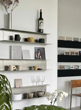 锈户型收纳架墙上置物架40672墙壁挂一字隔板不钢挂展示架墙面装