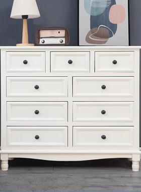 A8LAYM室五斗美式实木柜收纳储物柜卧客厅靠墙小柜柜子多层抽屉带