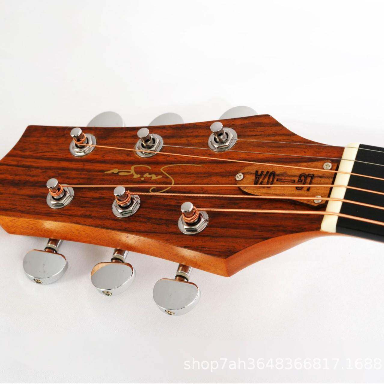 30寸吉他丽丽guita里lel吉e黑全檀木花木包边缺角古典头WYJ尤克里