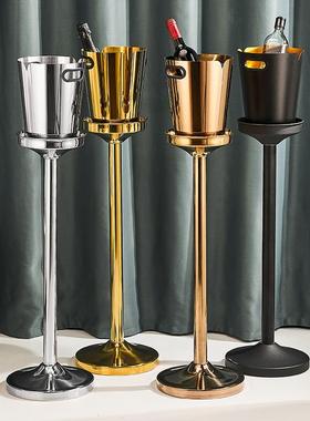 红酒桶酒立式落地冰桶欧式香桶豪华香槟槟T桶BTJ-15架KV酒吧不锈