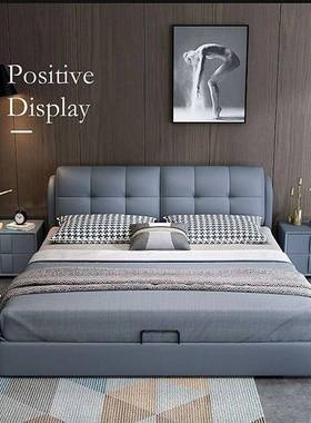 轻奢木皮床软XSA包床卧大床家用双人床出人实租房单人主床双床