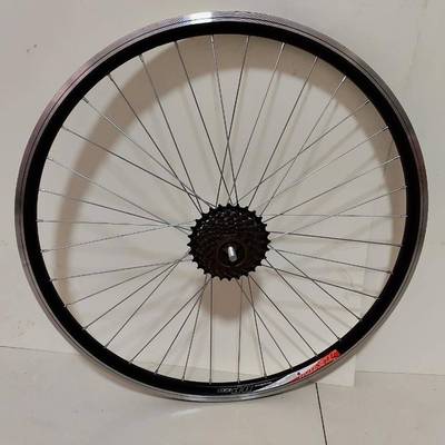 自行车262ltao10064圈寸铝合2金山地轮圈德国车95进口125碟刹刹6