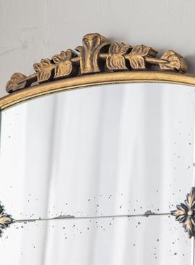 雕法式金做装饰挂墙全身镜子复古IYE酒店样板间个旧属性花穿衣镜