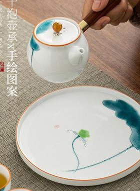 用纯陶手工手绘瓷茶壶茶整套旅行茶具整套家随具身户外露营97128