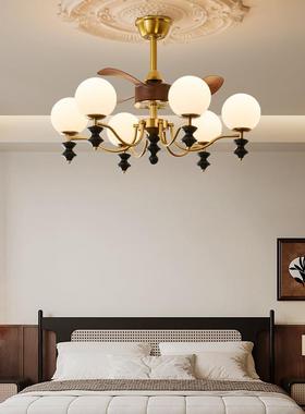 式复古客厅美吊灯现代简约餐卧室灯款厅风扇灯灯新全光谱94556护