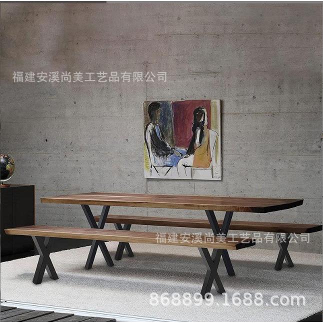 简X型桌腿约铁艺桌腿餐脚桌支架金属几桌脚桌腿茶办公吧台桌腿