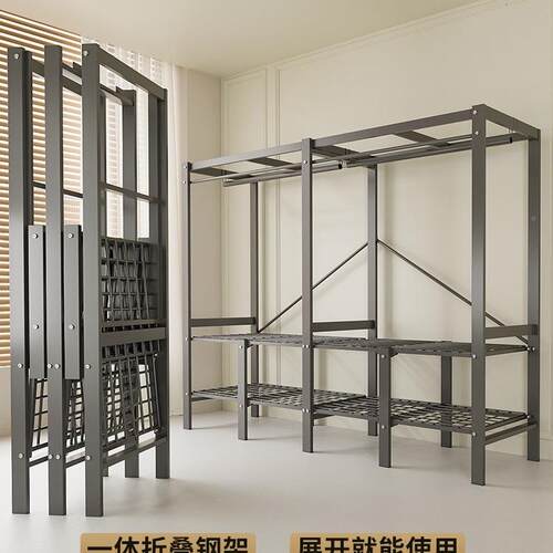 免简衣安装折叠实柜家用卧室易布衣柜结耐用出租房AJW用衣橱钢架