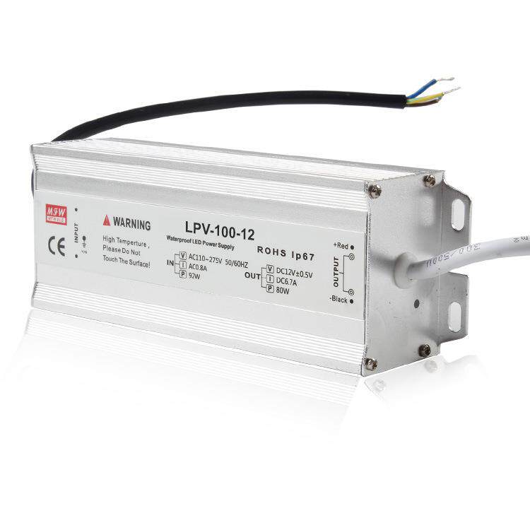 明伟源LPV-100-12水V开关电W防等级IP67led防水电源855恒压恒流