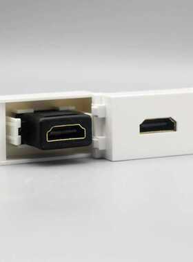 128型HDMI高清直头直插模块180度母对母对接式多媒体面板地插模块