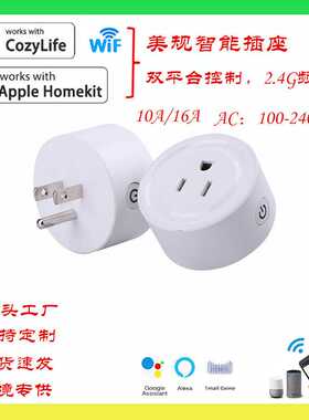美规WiFi插座定时开关智能远程控制支持alexaGoogle Home语音控制
