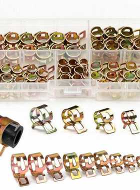 75pcs盒装M6-M10弹性卡箍软管夹喉箍油管胶管水管用卡箍喉箍