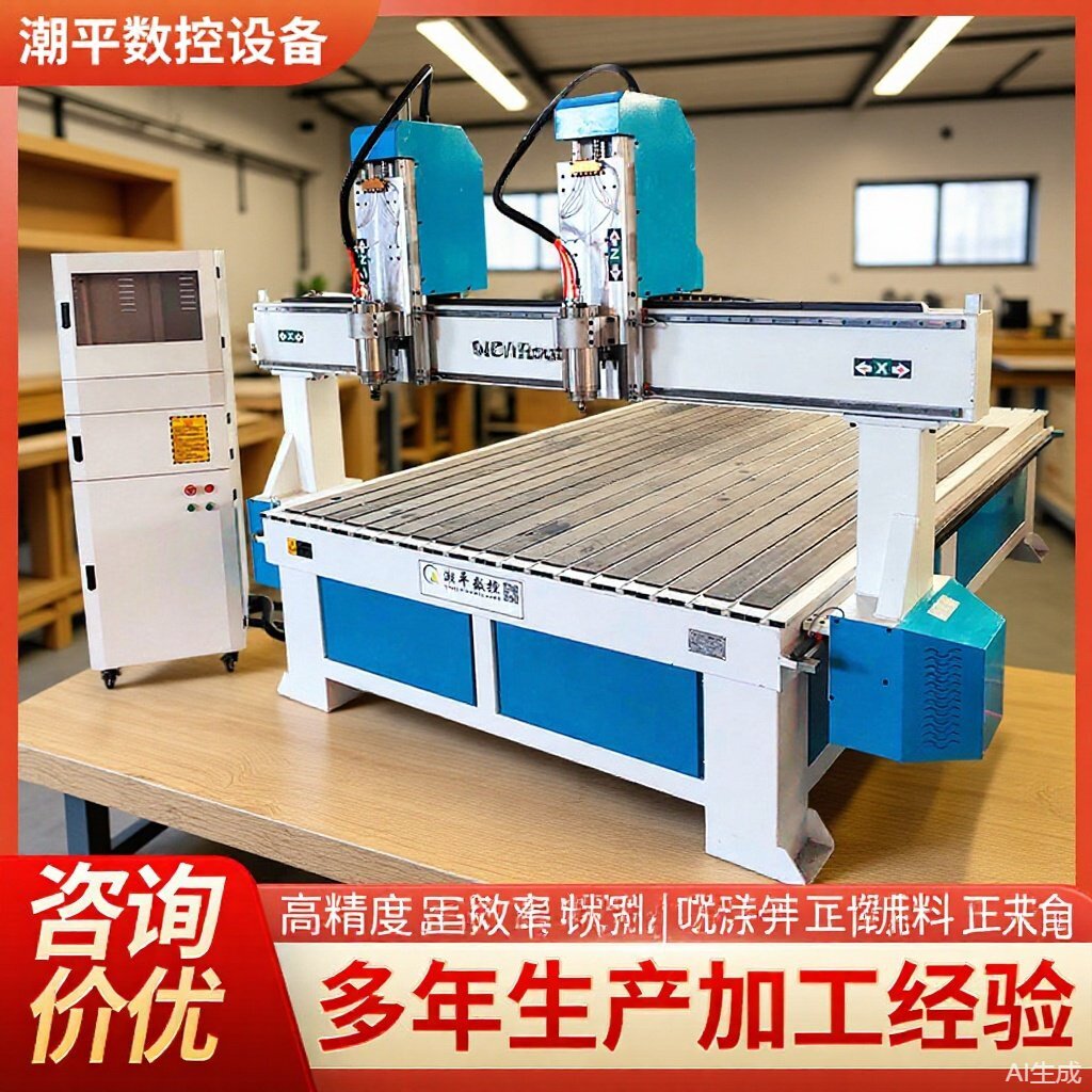 寿材雕刻机1825双头棺材雕刻机数控合缝刨开槽一体机木工雕刻机