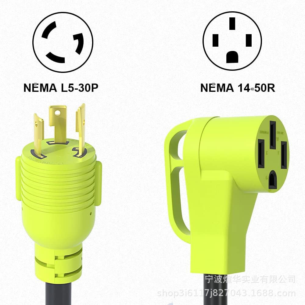 美式三芯自锁插头电源线美规30A大功率公母对插L5-30P/N14-50R