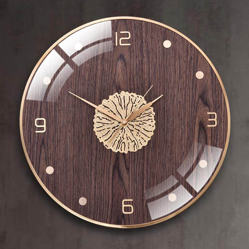 轻创意制铜挂钟新LT115中式客厅大气奢挂表卧室实木英钟现代大气