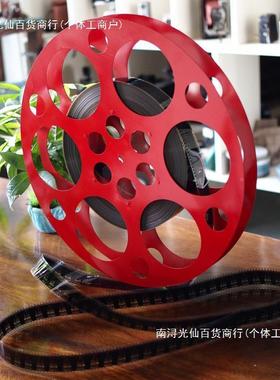 复古圆老电影胶片5毫米0mm16mm胶tfgj#sdy7卷电影胶片夹盘轮子片