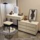 化妆桌546df代梳多功能组合室奶油风伸缩收纳斗柜现简约书桌一卧