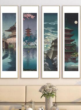 式装饰画玄关原木风壁画浮世风绘景挂酒画和OKC风居屋卧室日系日