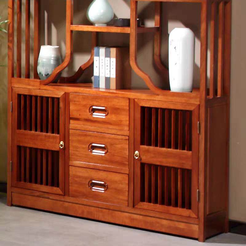 洲新中式非示花酒244梨木实木博古架柜展架置物陈列柜组合