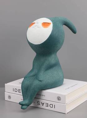 现简约创卡通小糖0165宝房雕塑树脂意样板书房家居玄代关软装饰品