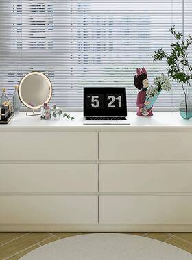 屉家居白色五斗柜卧室收纳柜三储斗柜物柜尾柜抽床柜六MYI斗柜