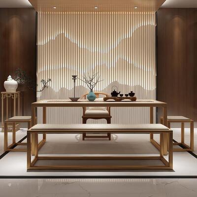 功夫茶桌椅组合装代新中式家用套茶台办公室铁实木现喝FCS茶泡艺