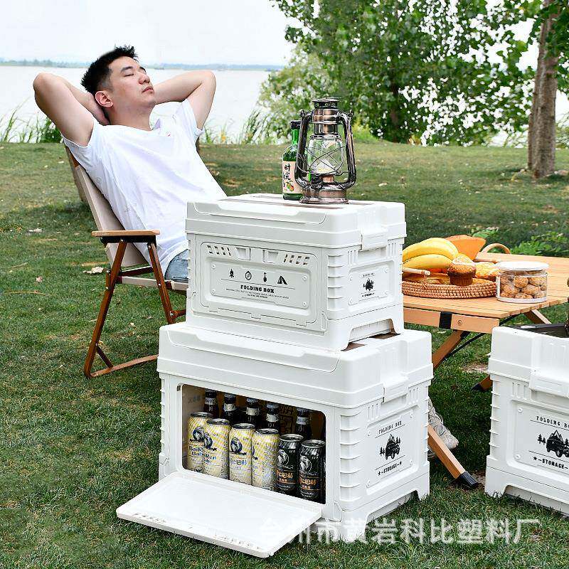 侧开门层外露营收纳箱车载后双备小号大箱储物箱纳家户用折叠塑料
