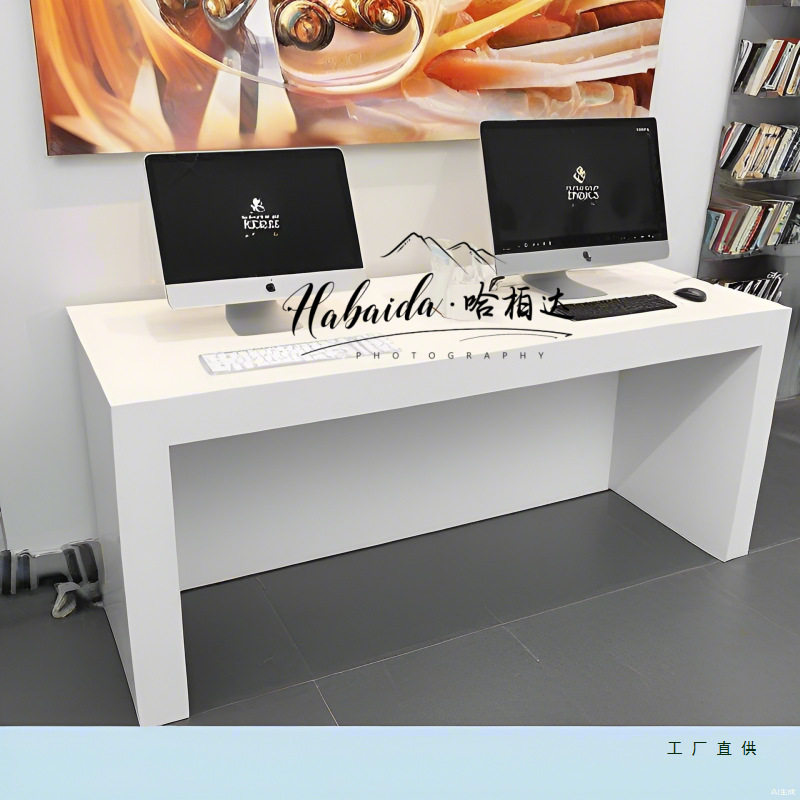 新款木质烤漆手机体验台公司产品展示台眼镜店中岛台服装店流水台