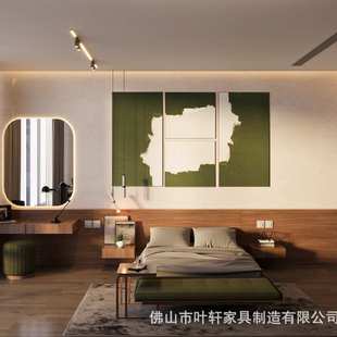 厂家直供家具设计方案卧室标间别墅民宿工程酒店家具标间全套定制