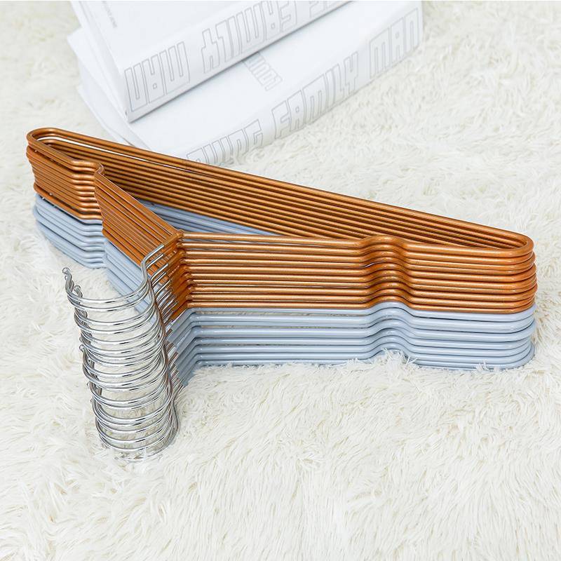 （0个）加粗无JDR5痕滑浸塑金衣架衣挂家用衣服架衣撑成防人属晾