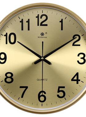 6B76金属盘电波钟F767JHST钟自动对时挂钟表钟客厅时欧式新中挂式