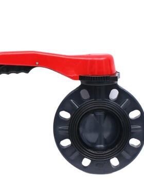 博业B216SJ厂家FP手柄蝶阀塑L料P对夹式蝶R阀耐磨耐腐蚀手动阀