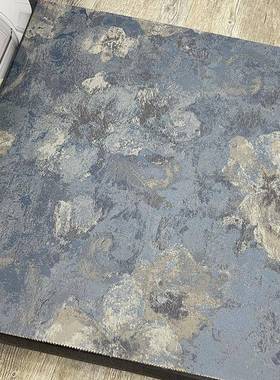 头米W8美式布田SVZ园别墅卧室床电视背景墙黄色碎花无缝墙法式大