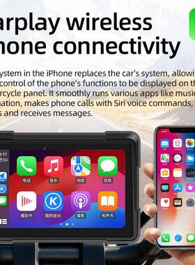 托车摩记录仪高清前后双录胎a压检测导航仪Carply投屏MT-5行骑记