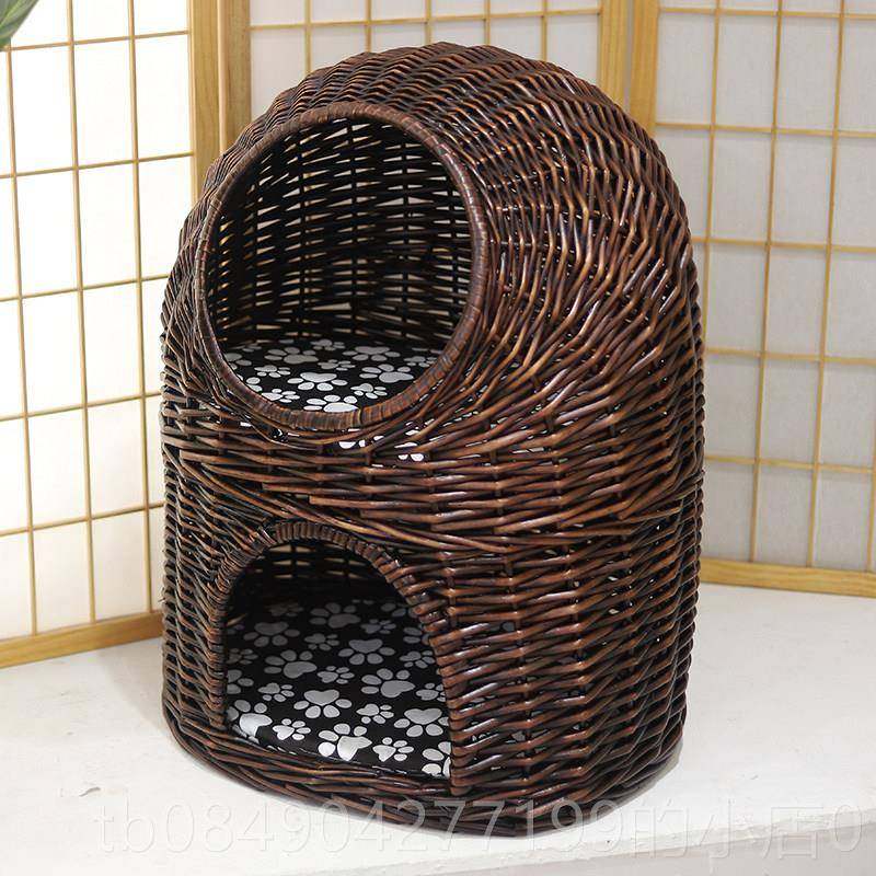 高档藤编猫窝保猫暖窝柳编猫屋猫房子别墅小型窝四季通用犬拆洗可,宠物/宠物食品及用品,猫窝/屋/帐篷/沙发,淘宝优惠券,粉丝福利购,淘宝优惠卷