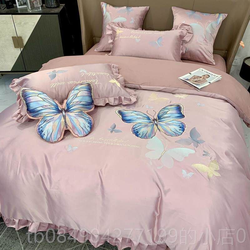 高档主卡通风被套四件套款全棉纯床单床笠儿童可爱少女棉公房女孩