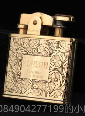 高档ro朗覆nson打创火机煤油男士森原装正品火石古老式火机意朗声