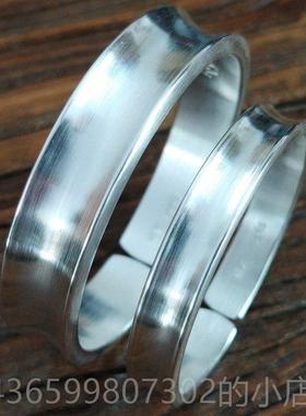 正品云南银饰手手工滑纯炼银炼凹面手炼999纯银手男女儿童银光手