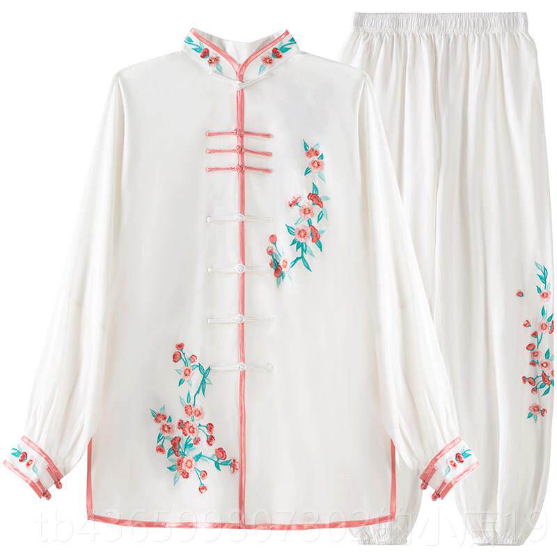 正品古赛韵中华棉装麻太极服女春秋太极服演比表服太极拳练功服中