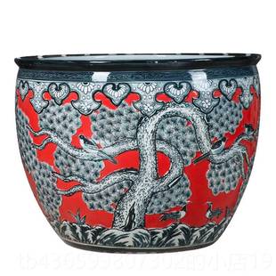 正品景镇陶瓷水鱼缸睡缸莲盆荷花缸德碗莲缸锦鲤缸乌龟大缸盆庭院