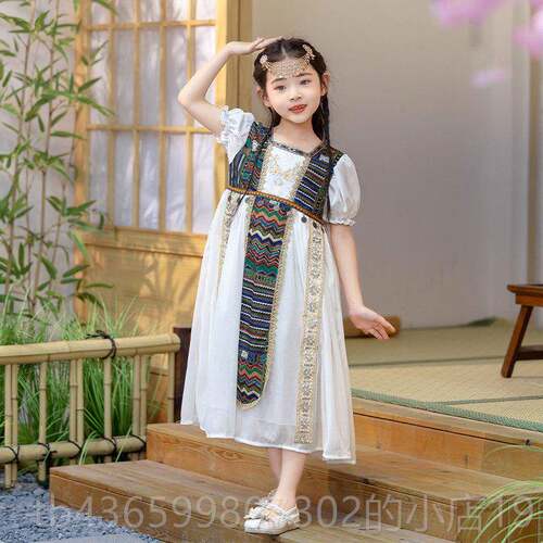 正品月少数民族风服儿童壮三族三舞蹈男童汉服女童演出装服幼儿园