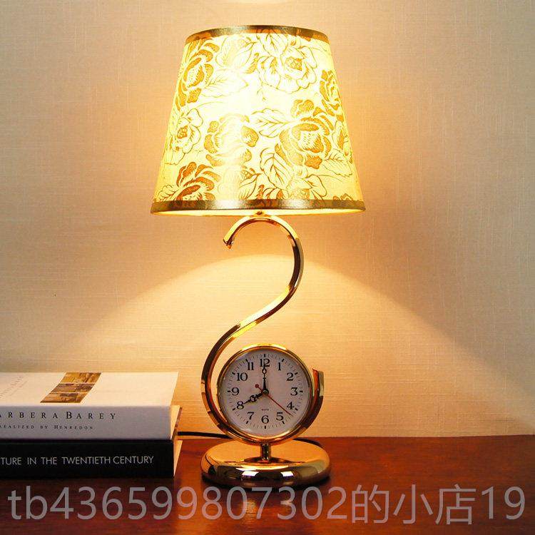 正品美式复古欧式静装钟台音灯床头灯卧室房间表床头柜饰触摸调光,家装灯饰光源,装饰台灯,淘宝优惠券,粉丝福利购,淘宝优惠卷