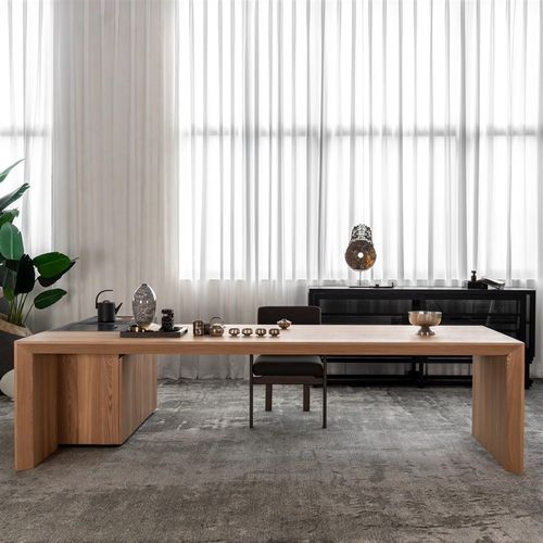 新中式实木茶桌椅组合现代简约禅意茶室茶台办公室家用泡茶桌茶几