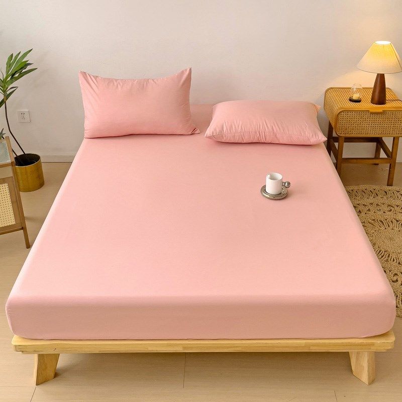 2024夏季新款水洗棉纯色凉感床笠单件床罩床单套罩宿舍床垫保护罩,床上用品,床笠,淘宝优惠券,粉丝福利购,淘宝优惠卷