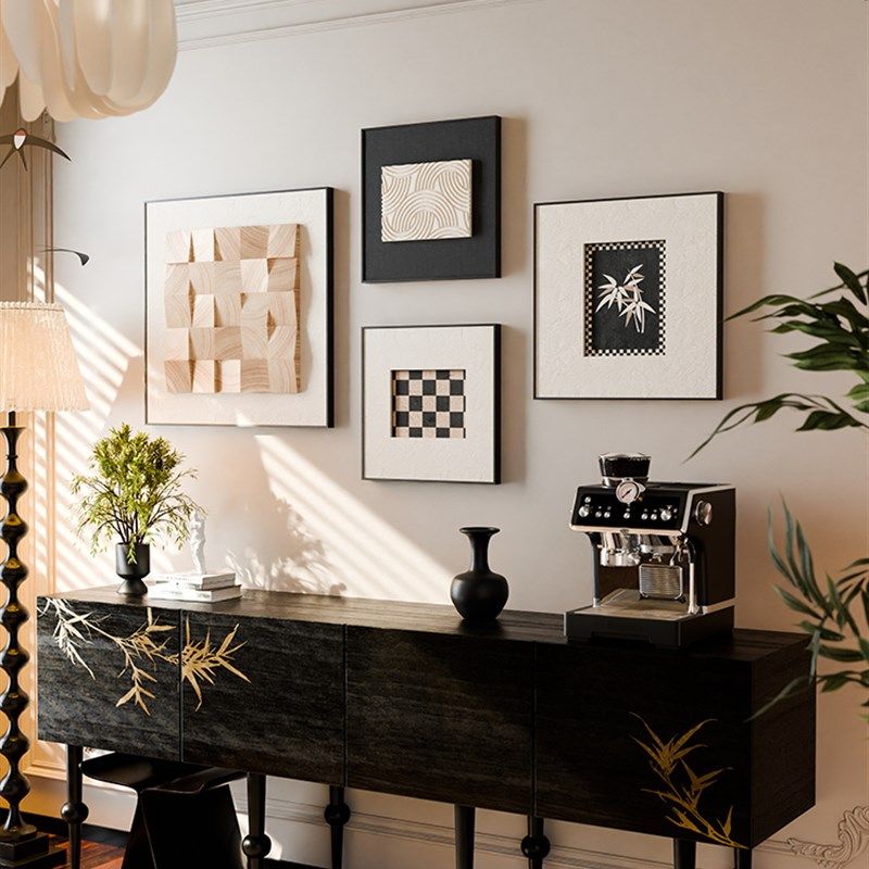 立体砂岩2024新款法式中古风高级感葫芦客厅装饰画沙发背景墙挂画,家居饰品,现代装饰画,淘宝优惠券,粉丝福利购,淘宝优惠卷