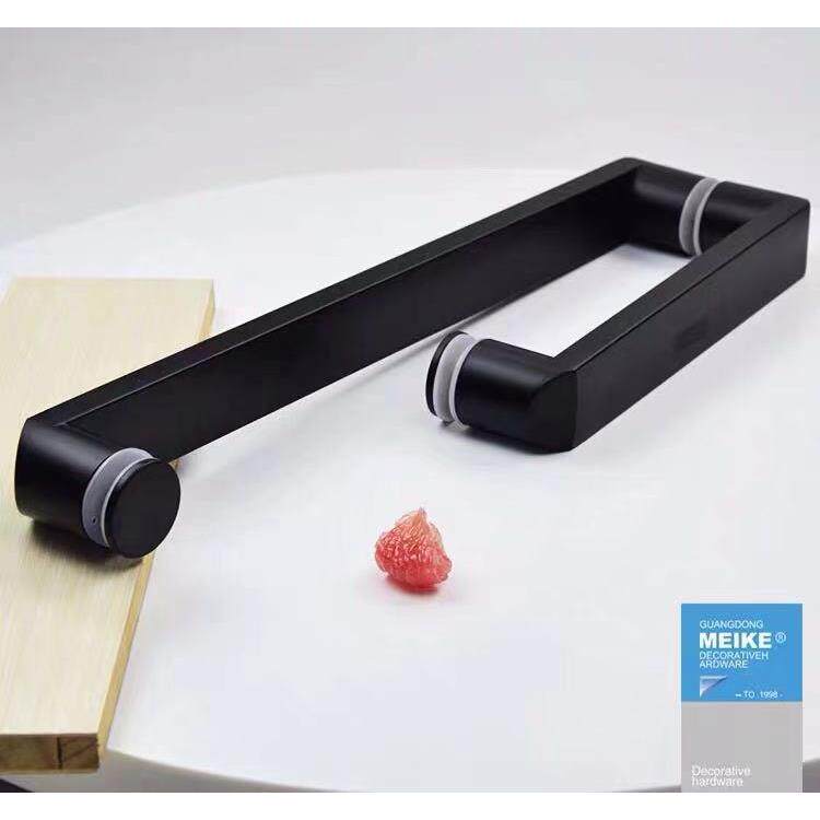 304不锈钢拉手黑色方管玻璃门把手淋浴房浴室玻璃推拉移门L型扶手